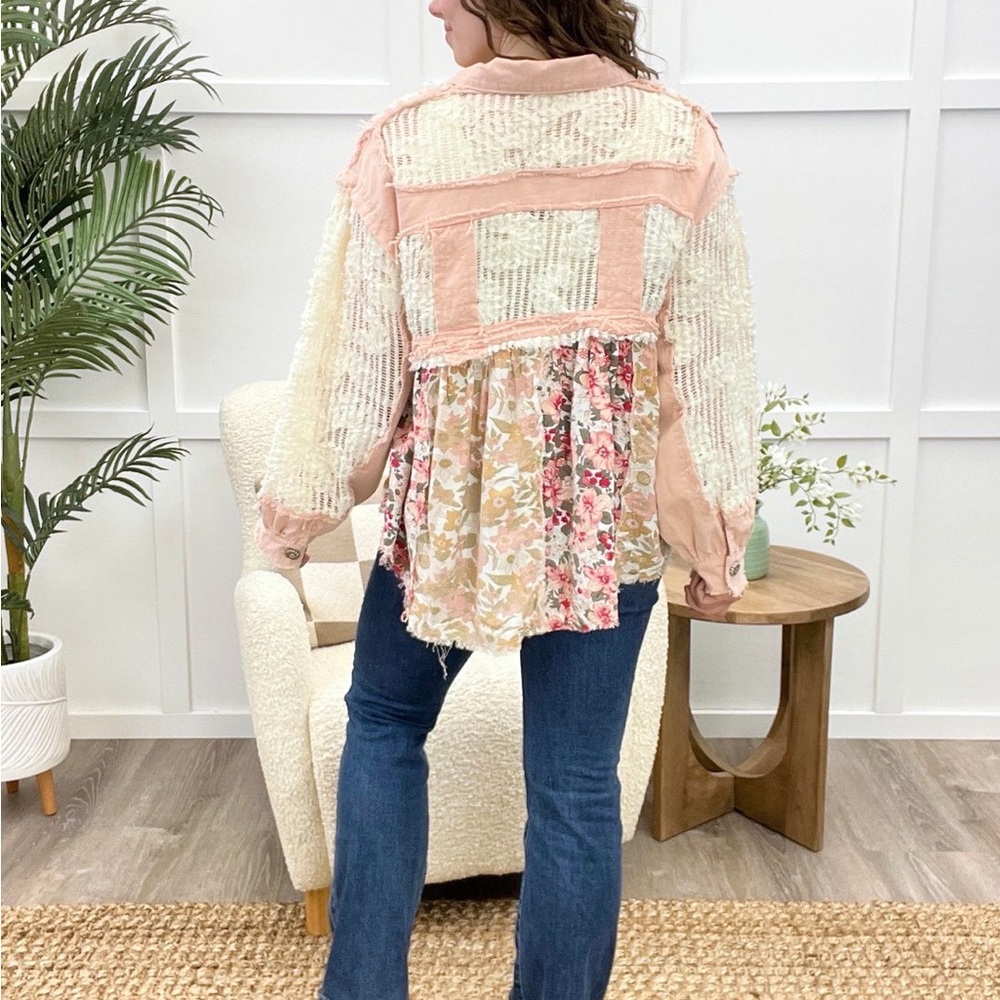 POL NWT Floral Patchwork Button-Up Jacket NWT - image 4